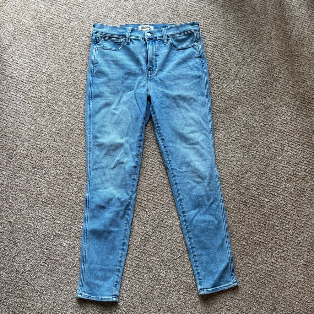 Madewell 10” Road-tripper Light Blue Skinny Jeans